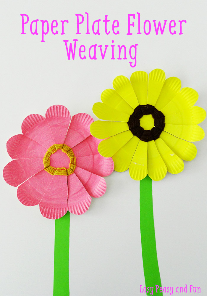 Paper-Plate-Flower-Weaving