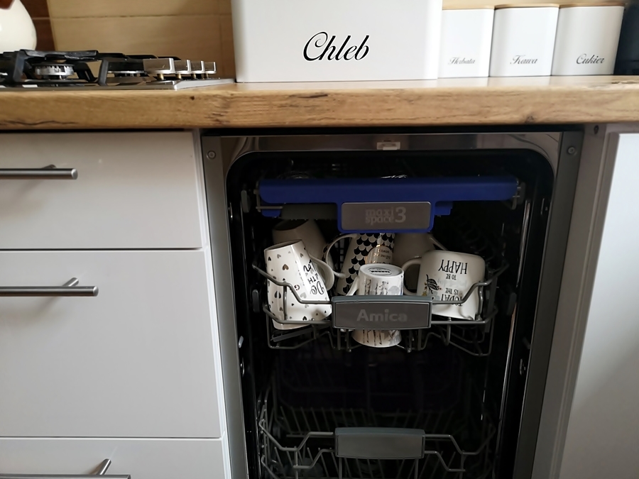 W zmywarce Amica możemy wybrać jeden z trzech trybów częściowego załadunku